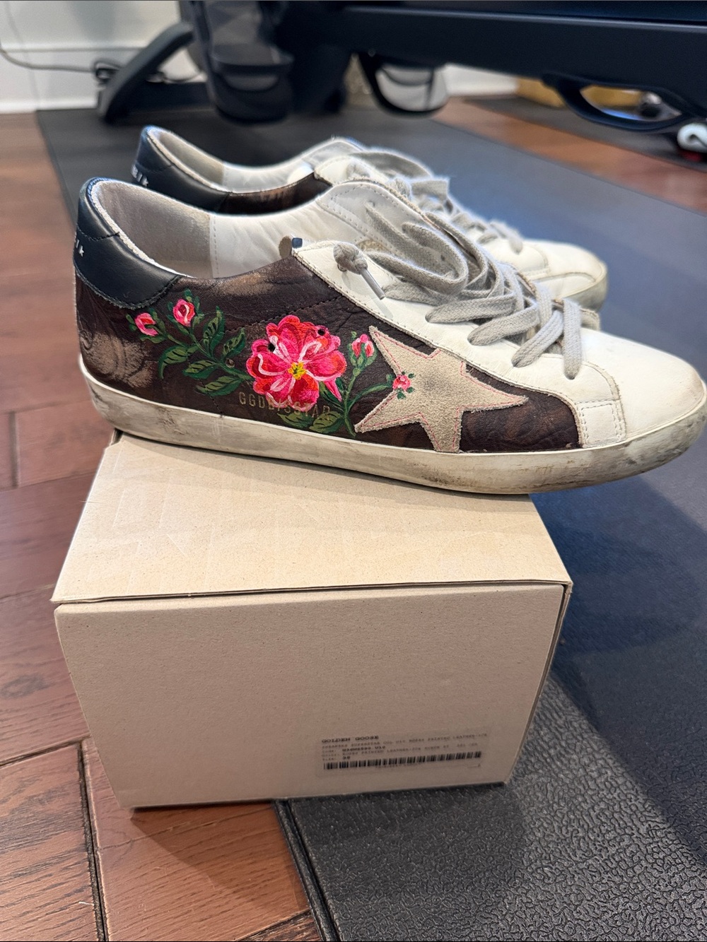 Golden Goose Superstar Floral Leather Low-Top Sneakers